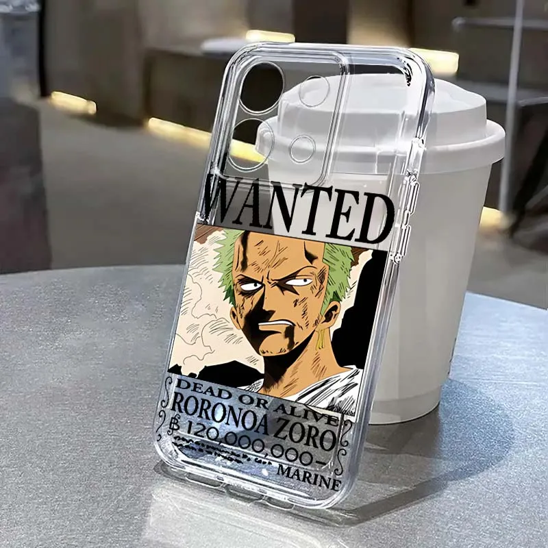 

Monkey D. Luffy Roronoa Zoro For Xiaomi Redmi Note 15 14 13 12 11E 9 9T 8 8T Pro Plus Turbo 5G Fashion TPU Transparent Case