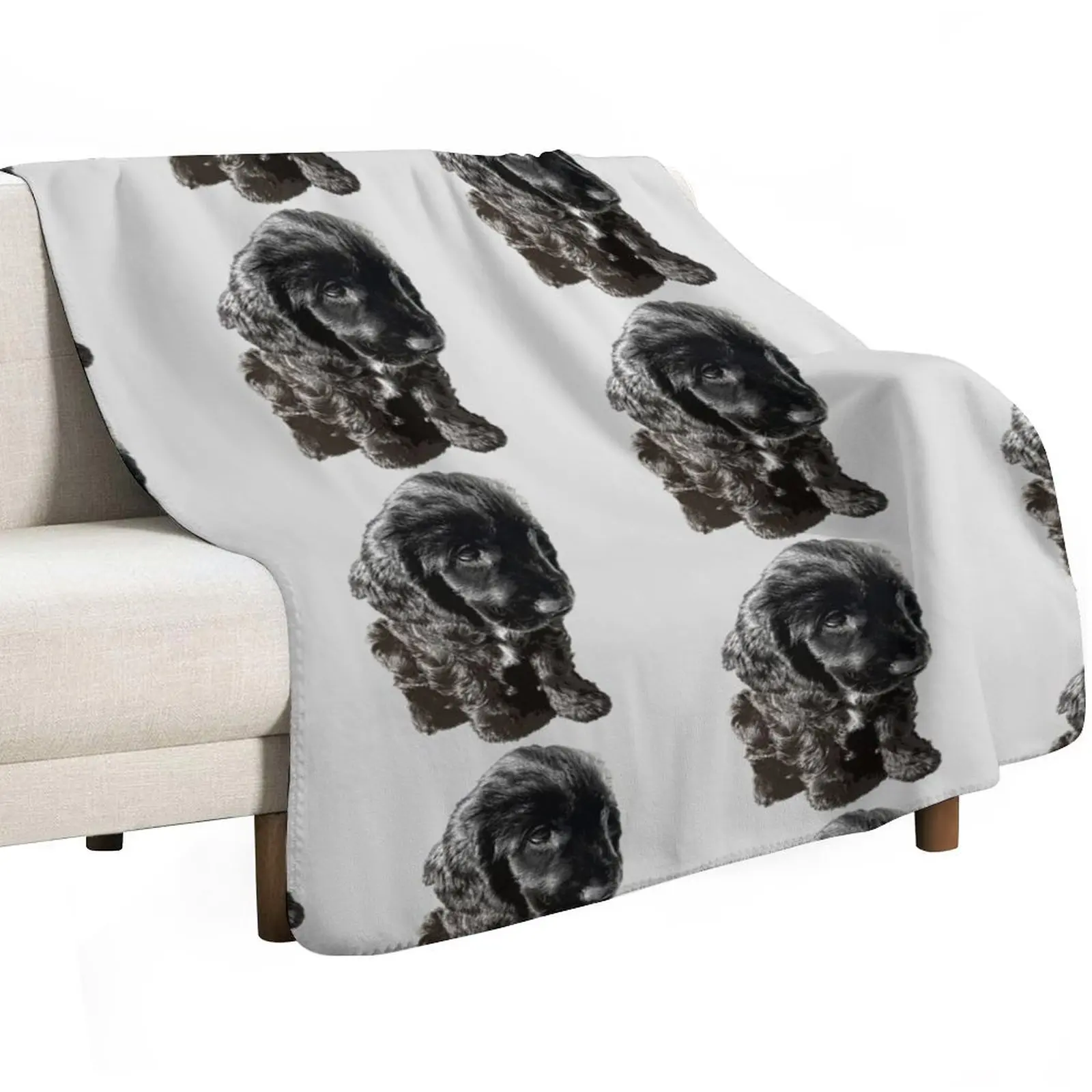English Cocker Spaniel Black Puppy Dog - Adorable! Throw Blanket Summer Designers for sofa For Sofa Thin Blankets