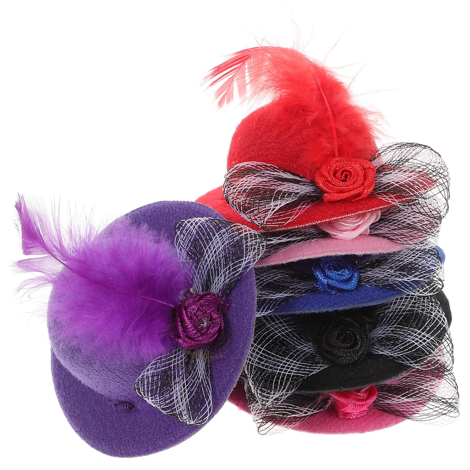 Mini chapeaux haut-de-forme pour artisanat, accessoires de fête de thé, chapeaux miniatures pour filles, décoration faite à la main, 6 pièces