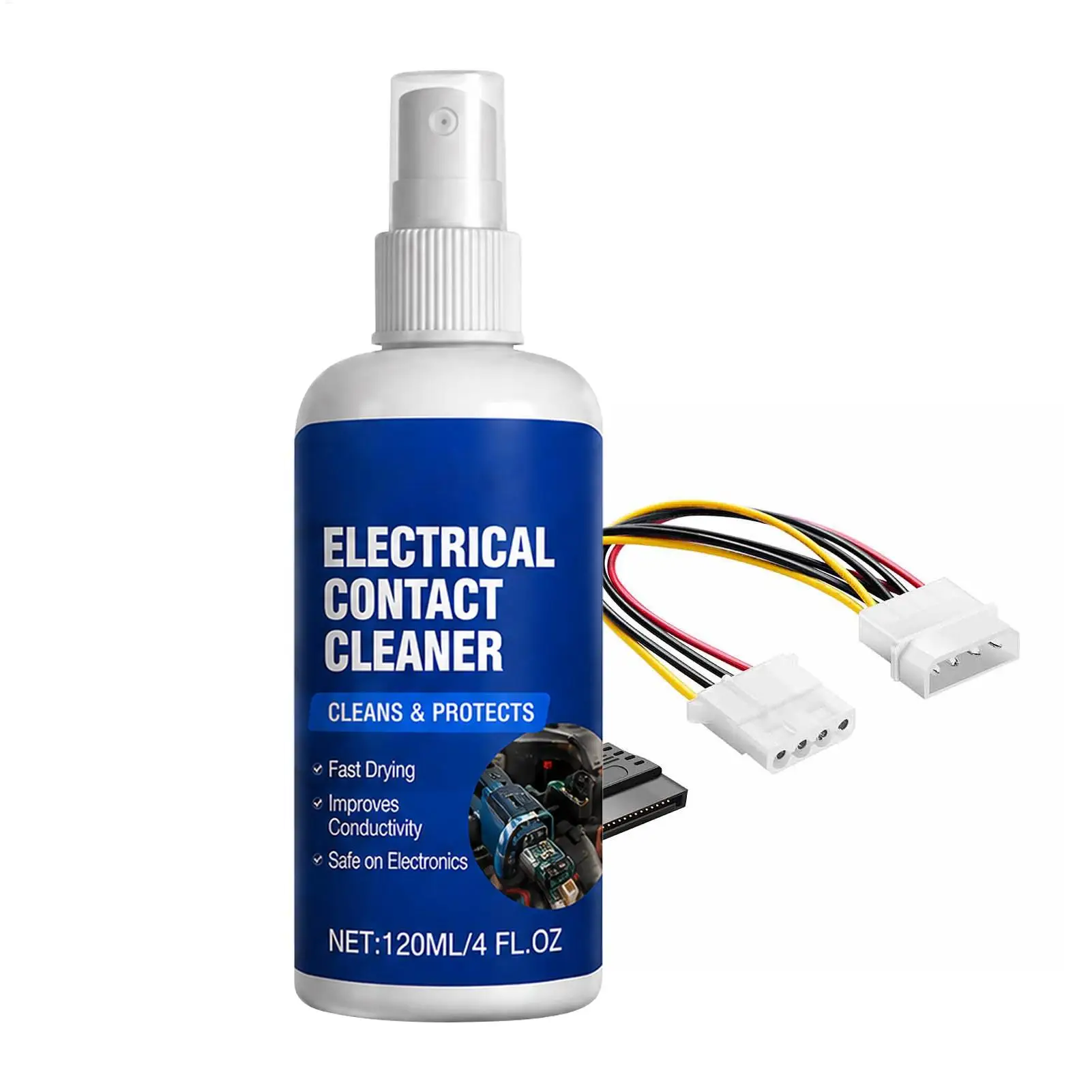 Contact Cleaner Spray | 120ml Wiring Connector Maintenance Spray | Electrical Wiring Contact Cleaner | for Car Industry Home - view 4