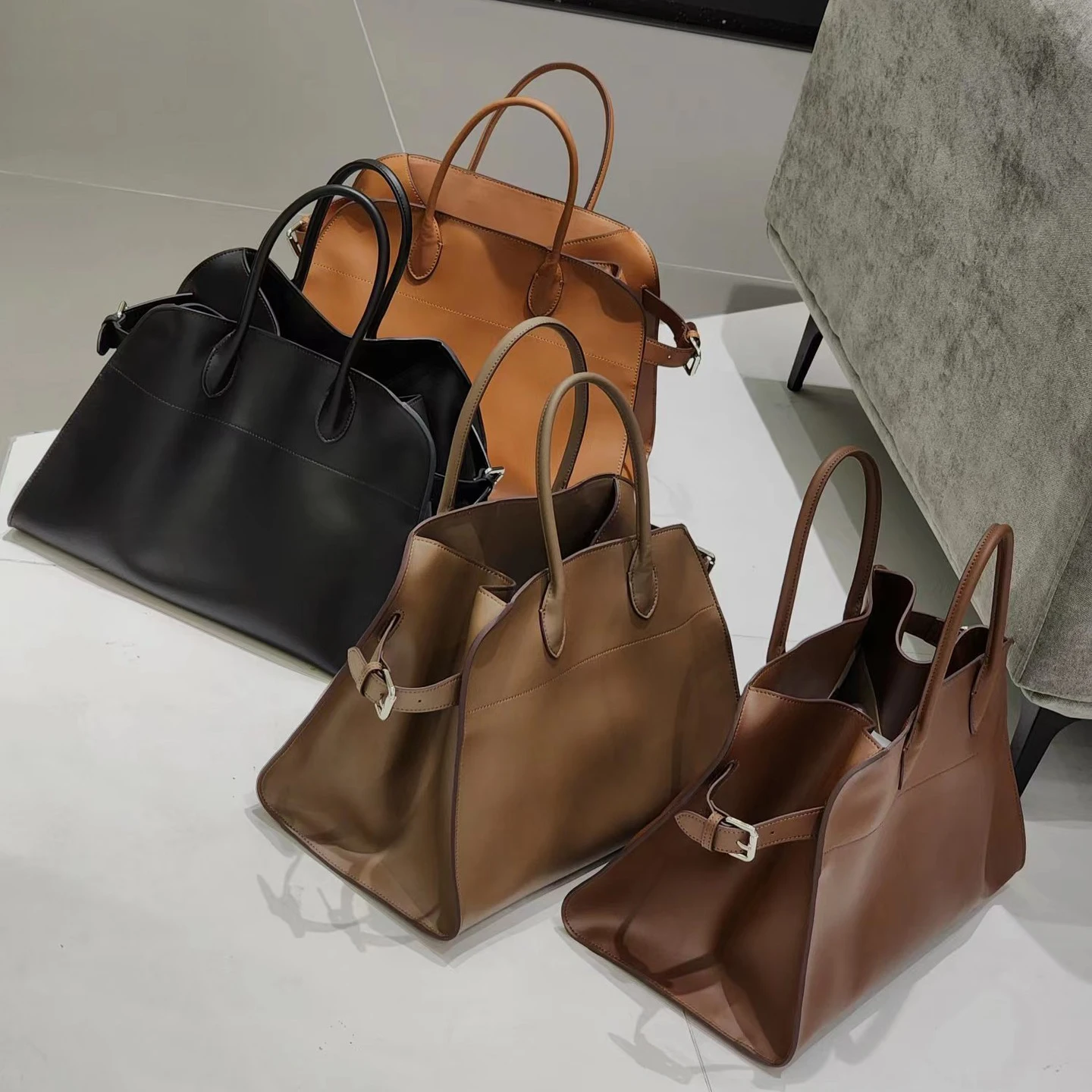 Cowhide Bag 2025 Spring and Summer New Large-capacity Tote Bag Genuine Leather Versatile Commuting Shoulder Handbag for Women