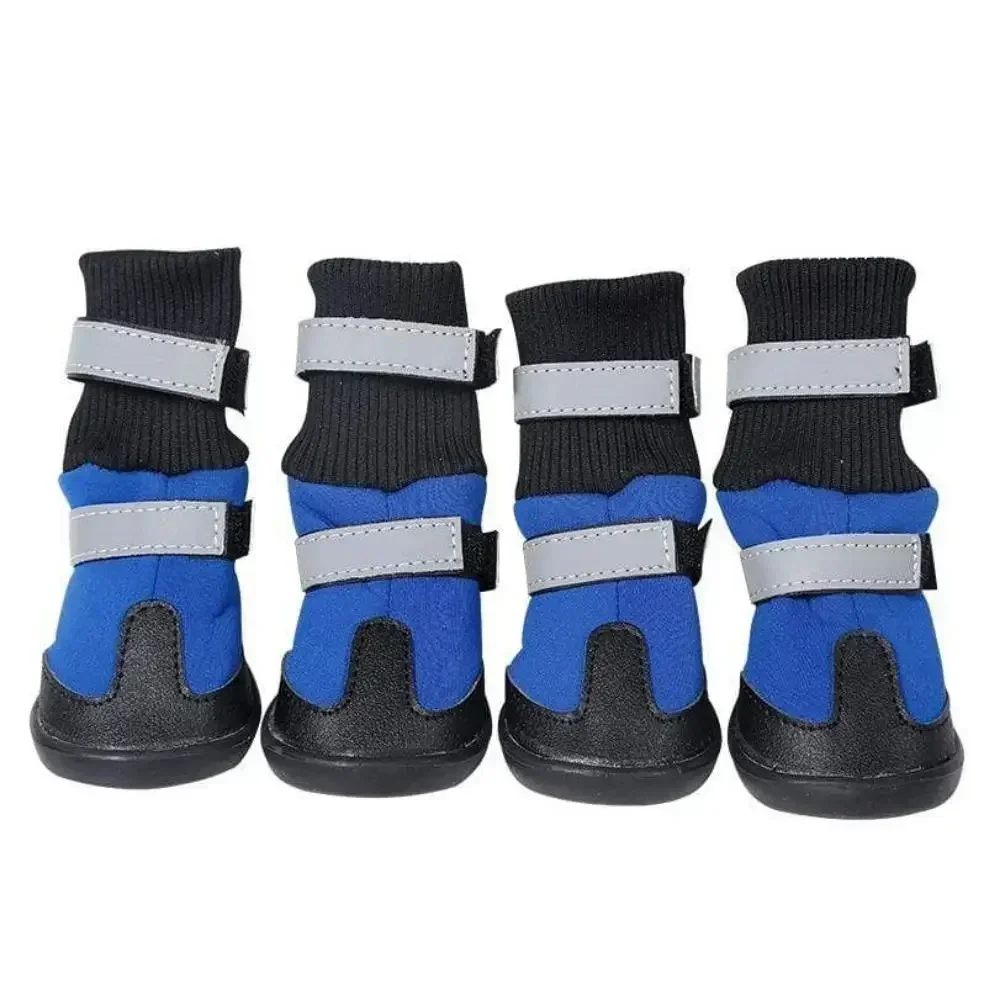 Booties 4pcs Boots Outdoor Reflective Dog Protector Socks Puppy Winter Pet Waterproof Paw Shoes Snow Anti-slip