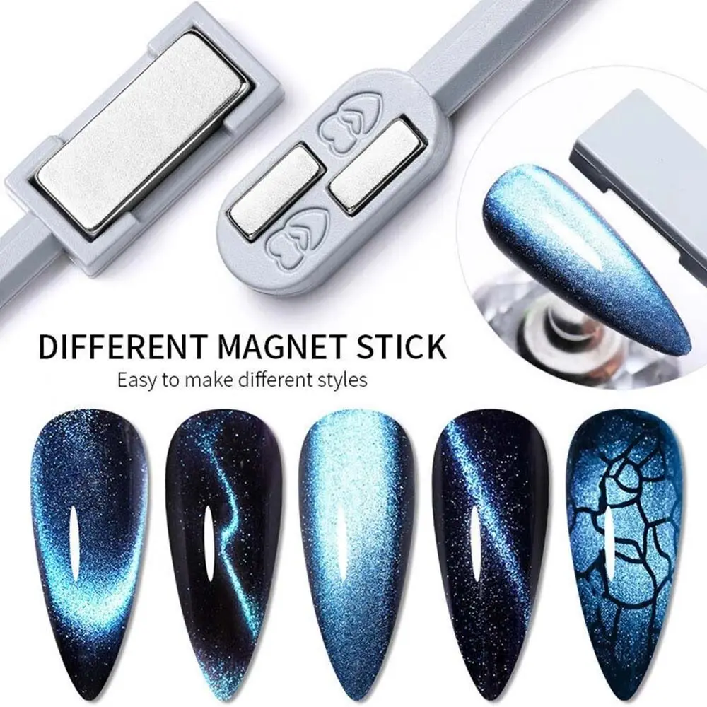 Testa di strumenti per nail art fai da te ​   Manicure Cat Eye Magnet Block Nail Art Magnet Tools Nail Polish Magnet Stick Cat Eye Magnet Stick
