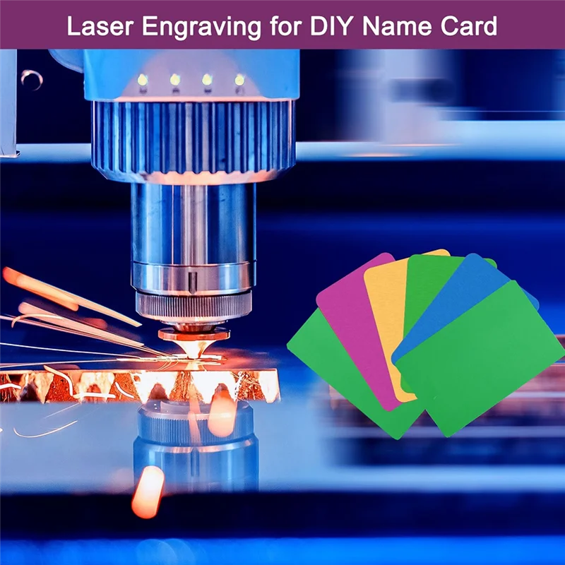 Dependable-200Pcs Metal Business Card Blanks,1/64 INCH Thick 3.4X2 Inch Aluminum Laser-Engraving Materials Unique Cards