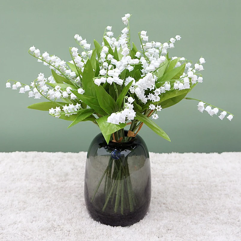 6 Stück weiße Kunstblumen, künstliche Plastikblumen, handgefertigt, für Heimdekoration, Wanddekoration, Hochzeit, Haushaltsprodukte, Outdoor-Requisiten – Detail 6