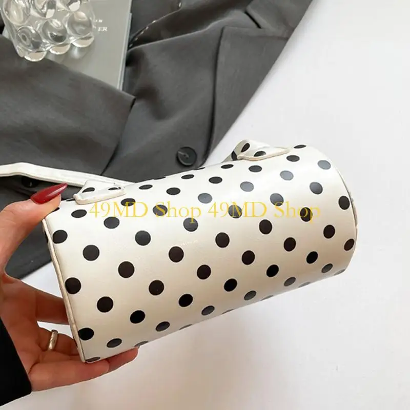 49MD Contemporary Round Base Women’s Bag Ergonomic Design Ample Space Compact Cylinder Shoulder Bag Women Accessory