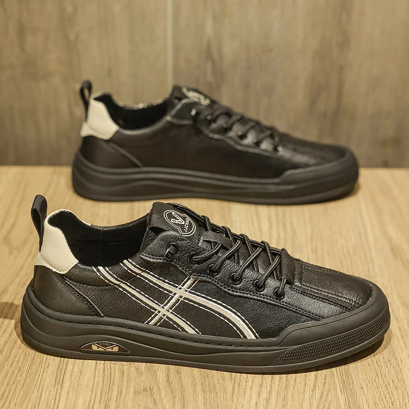 Autumn 2025 Men's White Chunky Sneakers - Breathable Minimalist Design, Student-Friendly & Instagram Popular