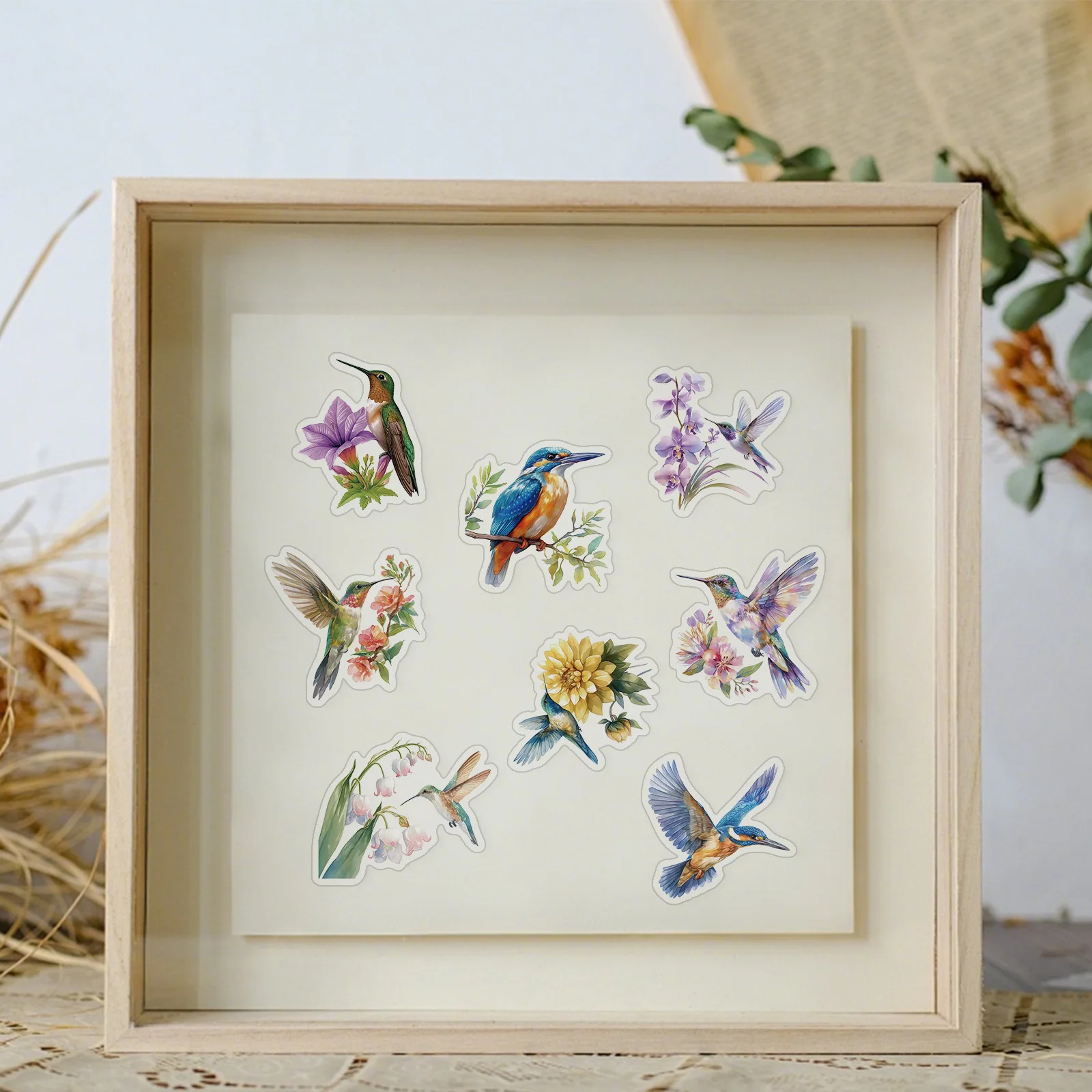 50Pcs hummingbird Stickers Creative Phone Community Skateboard DIY Fashion Dormitory Chambre Nostalgic Waterproof Sticker