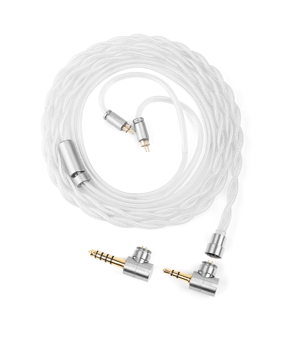 Twistura String Monocrystalline Copper Silver-Plated Hybrid Cable with 3.5mm Single-Ended and 4.4mm Balanced Plugs