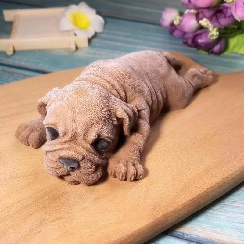 3D Silicone Mold Shar Pei Dog Mousse Cake Mold Ice Cream Pudding Mold Cake Decoration Accessories Tools Ice Cubes Mould