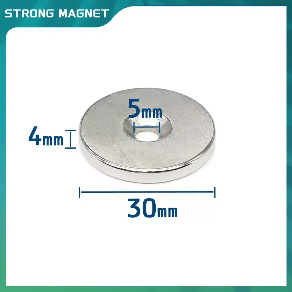 

1/2/5/10/15/20PCS 30x4-5 Round Rare Earth Neodymium Magnet 30*4 mm Hole 5mm 30x4 Disc Countersunk Strong Magnet 30x4-5mm 30*4-5