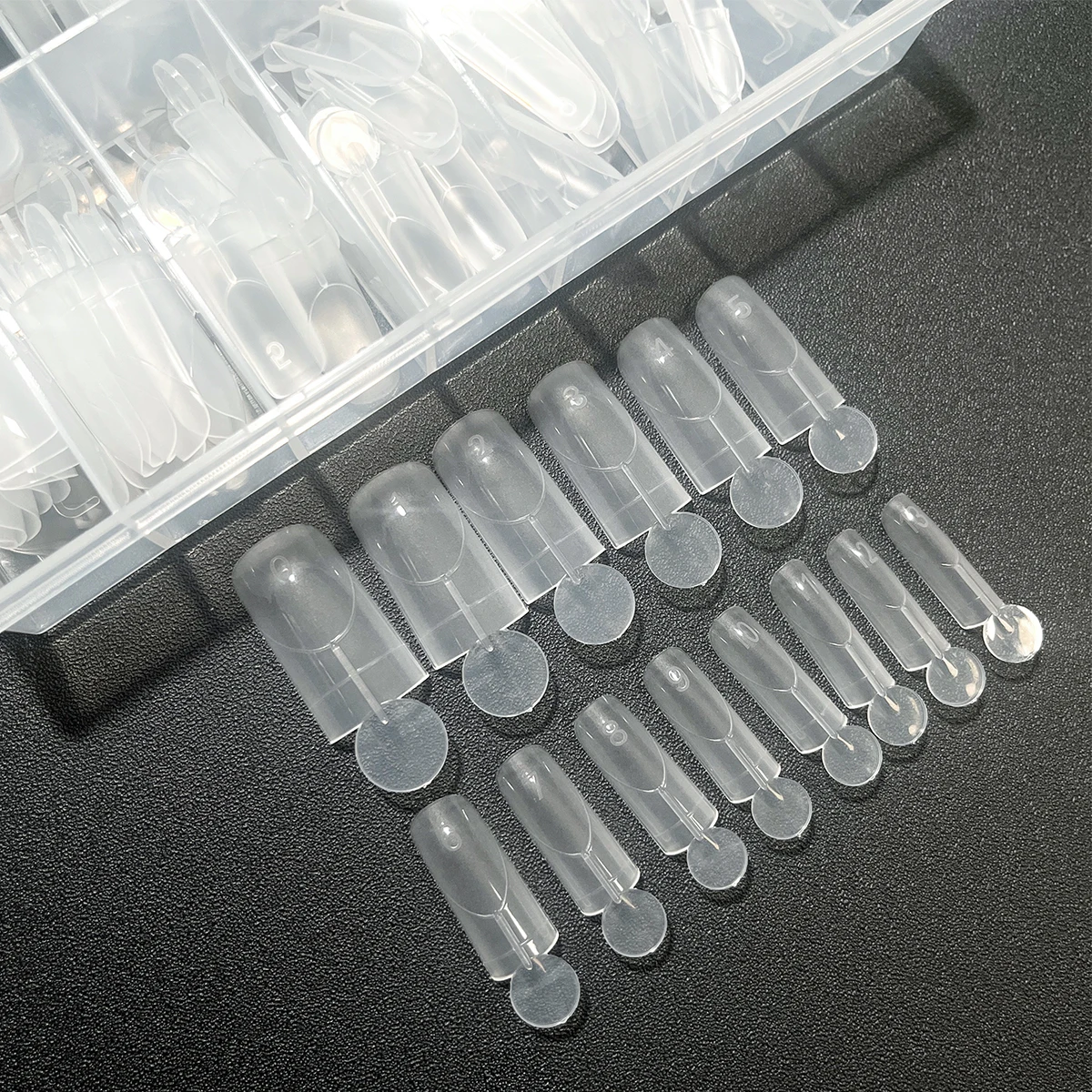 140pcs New Matte Dual Forms Short Square Almond Oval Full Cover Dual Nail Molds for Uv Gel Acrylic Nail Art Extension 14 Sizes