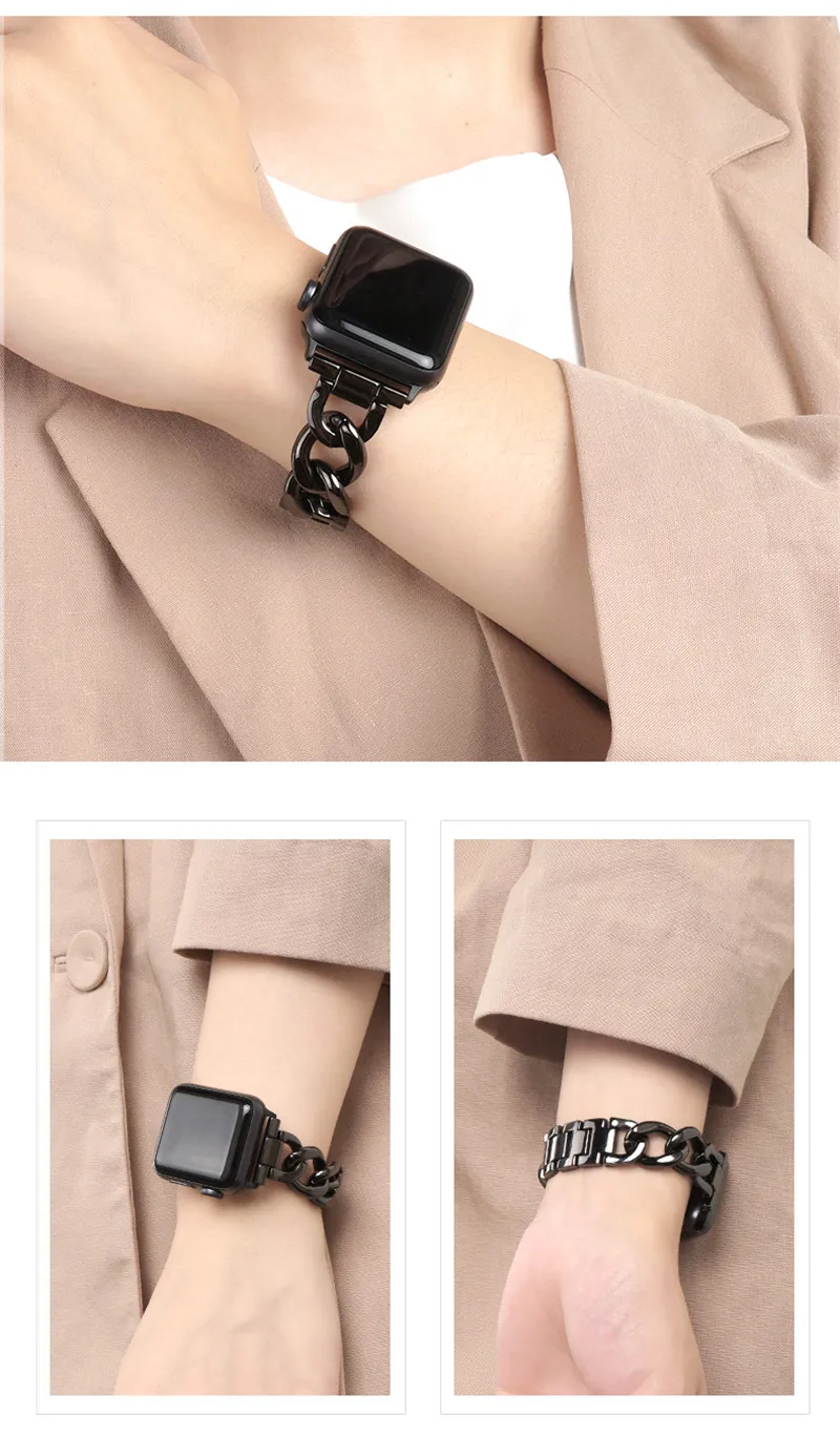 Metallisches Kettenarmband für Apple Watch 45mm 41 49 38 40 44 46 42mm Uhrenarmband für IWatch Series 4 5 6 7 8 se 9 10 11 12 Ultra – Detail 10