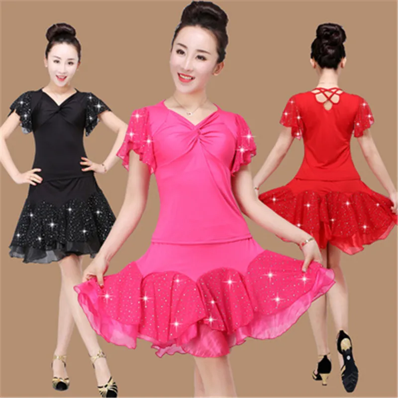 

Ladies Square Dance Costume New Dance Short Sleeve Top Latin Dance Skirt Costumes Line Dance Competition