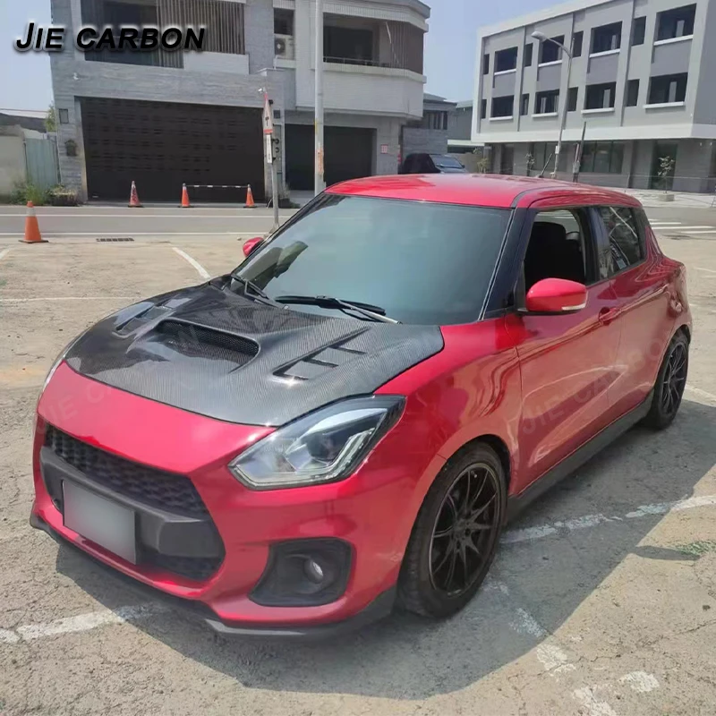 For Suzuki SWIFT Sport ZC33S 2018-2024 Carbon Fiber Front Hood Cover Vents Cooling Hood Kit Car Exterior Modification Upgrade