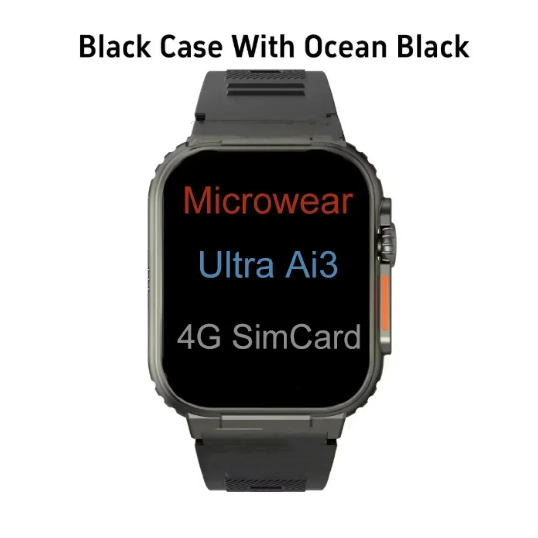 ساعة ذكية Ultra Ai3 جديدة 4G Android Amoled HD كاميرا GPS WIFI Google Play Store App تنزيل لعبة Bluetooth Smartwatch الرجال والنساء