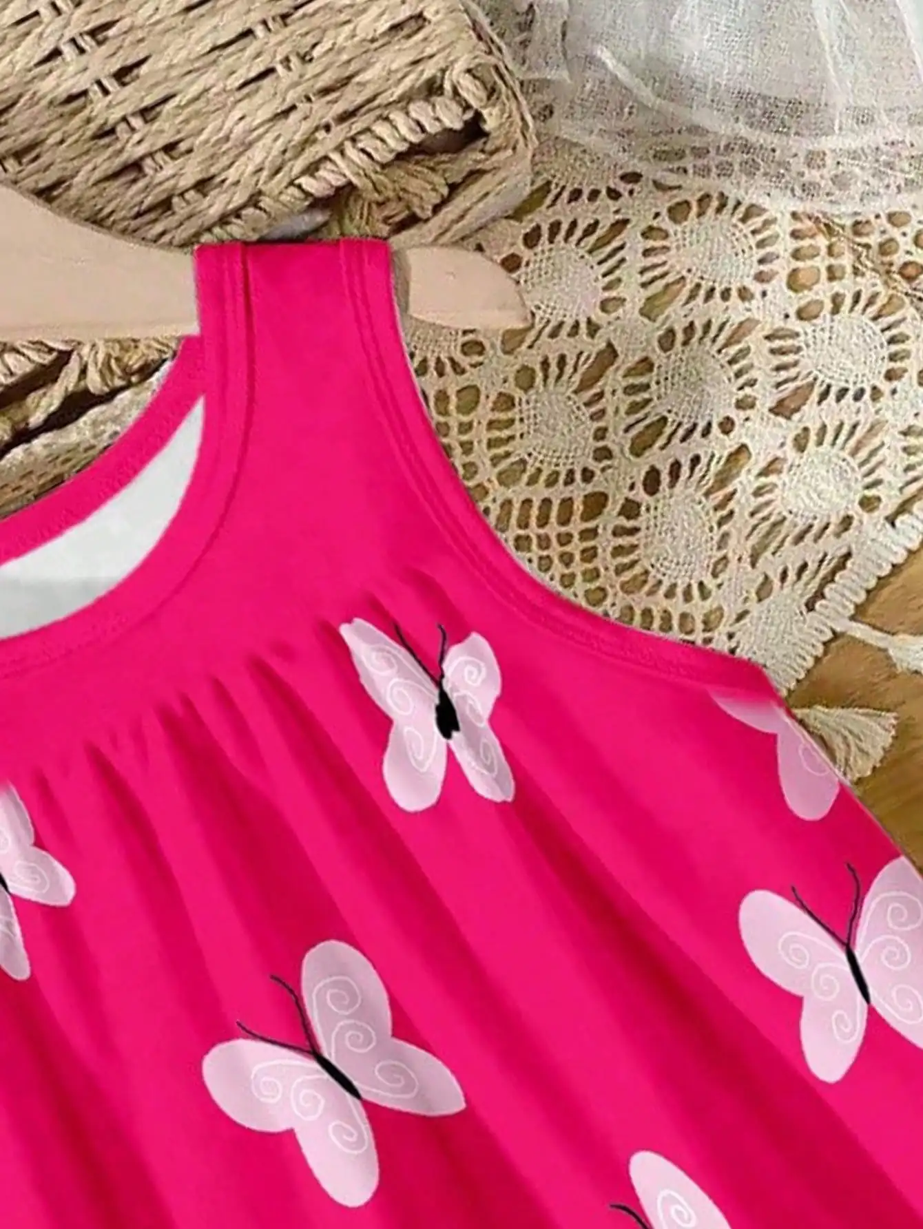 Cartoon-Tiermuster Mädchen-Trägerkleid Bequemes Atmungsaktives Urlaubskleid Damen- und Kinderbekleidung 2026 – Detail 31