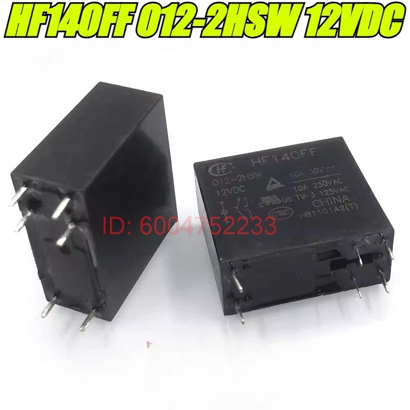 

(Совершенно новый, оригинальный) 10 шт./лот, 100% оригинальное реле: HF140FF 012-2HSW 12VDC 6 контактов 10A DC12V