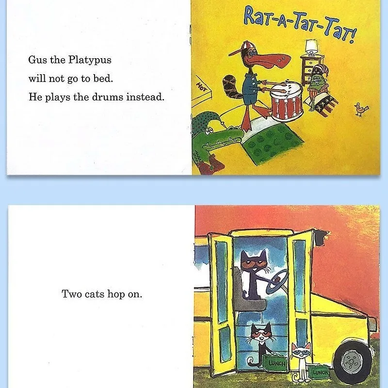 12 Stuks Ik Kan Lezen Phonics Serie Pete De Kat. Ik Kan De Phonics-Serie Pete The Cat Lezen