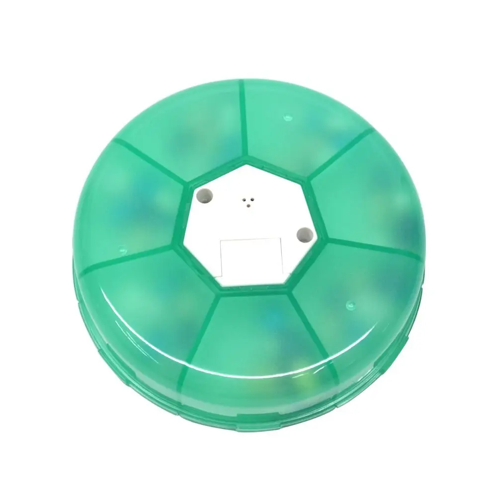 صندوق حبوب ذكي بسعة كبيرة، 7 مقصورات، شاشة LED، تذكير مؤقت، صندوق دواء، دوار دائري تلقائي #4