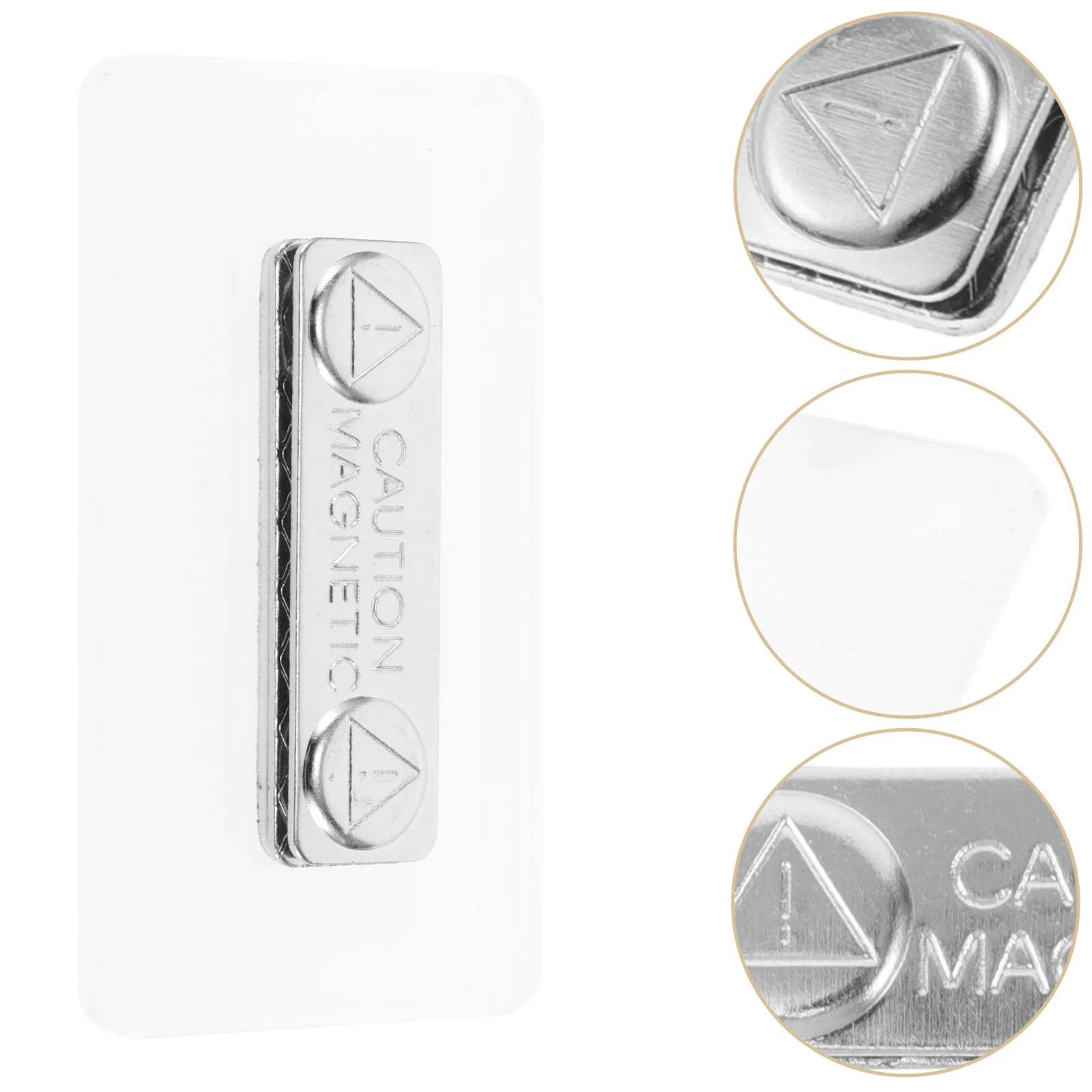 

Heat Transfer Acrylic Name Tag 70x40x3mm Blank Badge Magnetic Reusable Staff ID White Color Custom Design Sublimation Technology