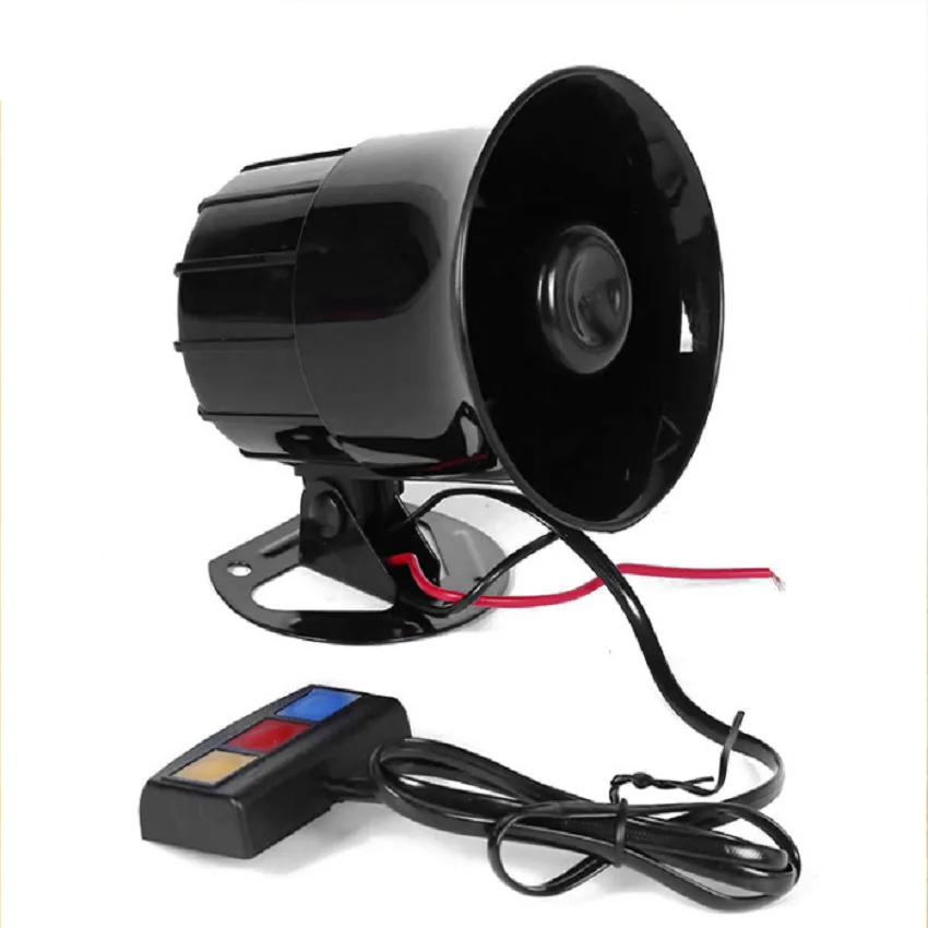 115dB 12V 3 Tone Sound Loud Car Horn Motorcycle Warning Alarm Police Fire Siren Horn Speaker Automotive Accessories Moto 20W