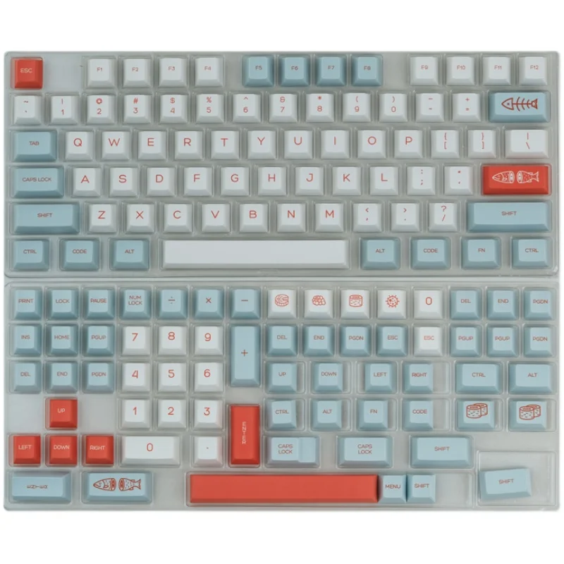 

Salmon Keycaps Are Highly Compatible with 104/68/87/980 Mechanical Keyboards with 141 Keys