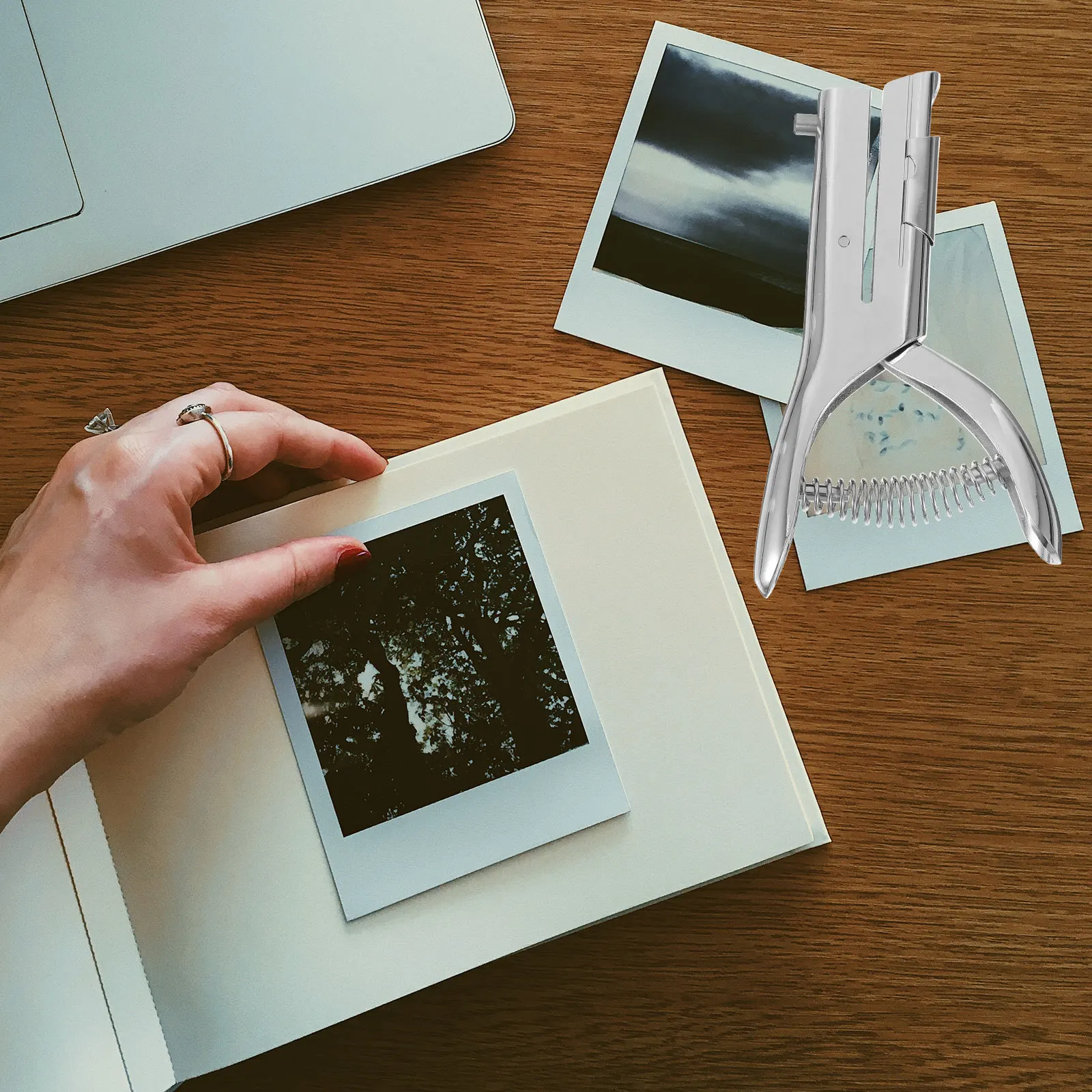 

Single Hole Puncher Stainless Steel Manual Paper Hole Punch for Crafts Office School Home Use Portable Multi-Function Card