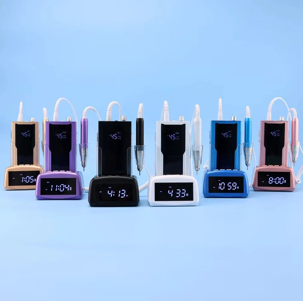 ZZ Waterproof 85W Professional Cordless Portable Rechargeable Nail Electric Nail Drill File 45000rpm Low-noise Brushless Motor