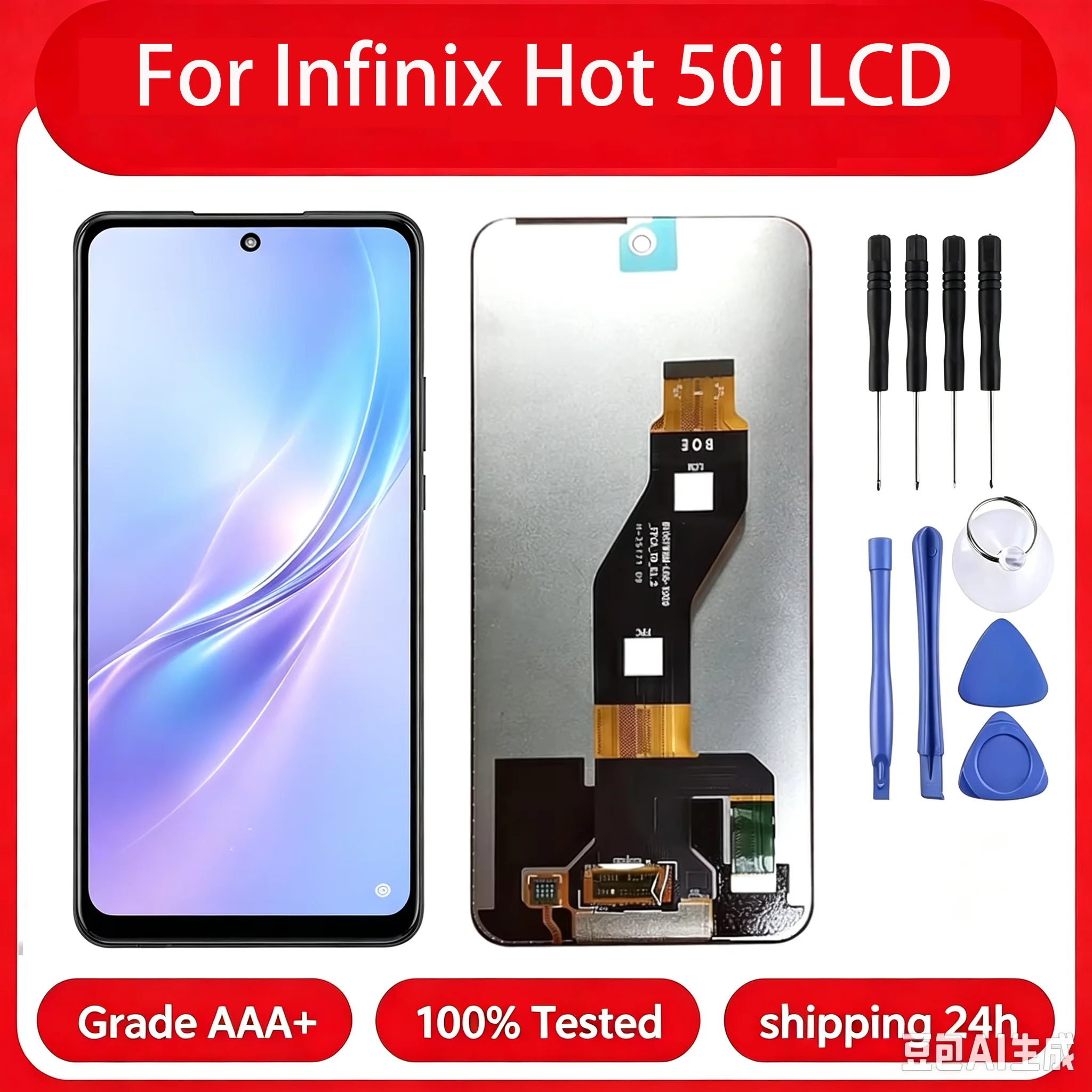 X6531 X6531B TFT display For Infinix Hot 50i LCD Touch Screen Digitizer Assembly For Infinix Hot 50i Display Replacement Panel