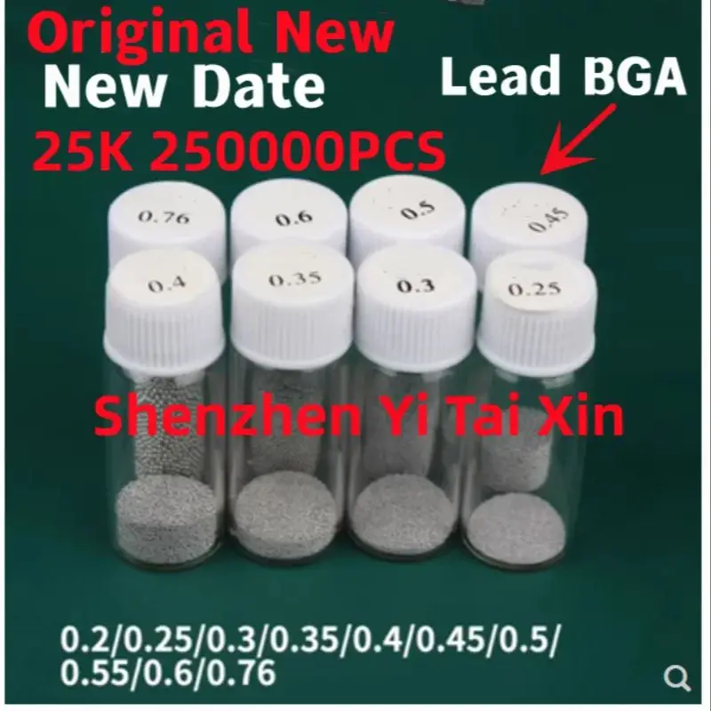 1 Bottle Reballing Balls (0.2 0.25 0.3 0.35 0.4 0.45 0.5 0.55 0.6 0.65 0.76 ) BGA LeadSolder Ball Leaded BGA Rework Repair Tools