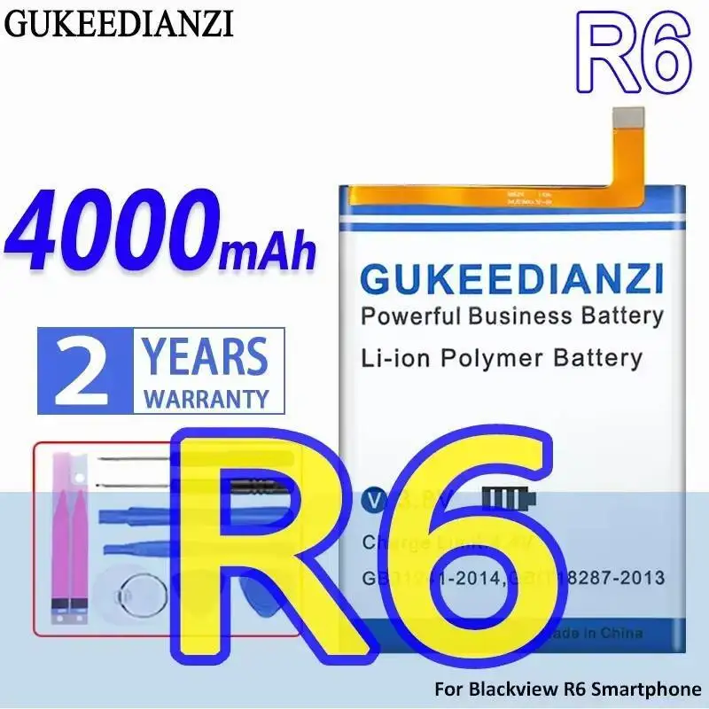 

Mobile Phone Battery 4100Mah Stable For Blackview R6 Smartphone
