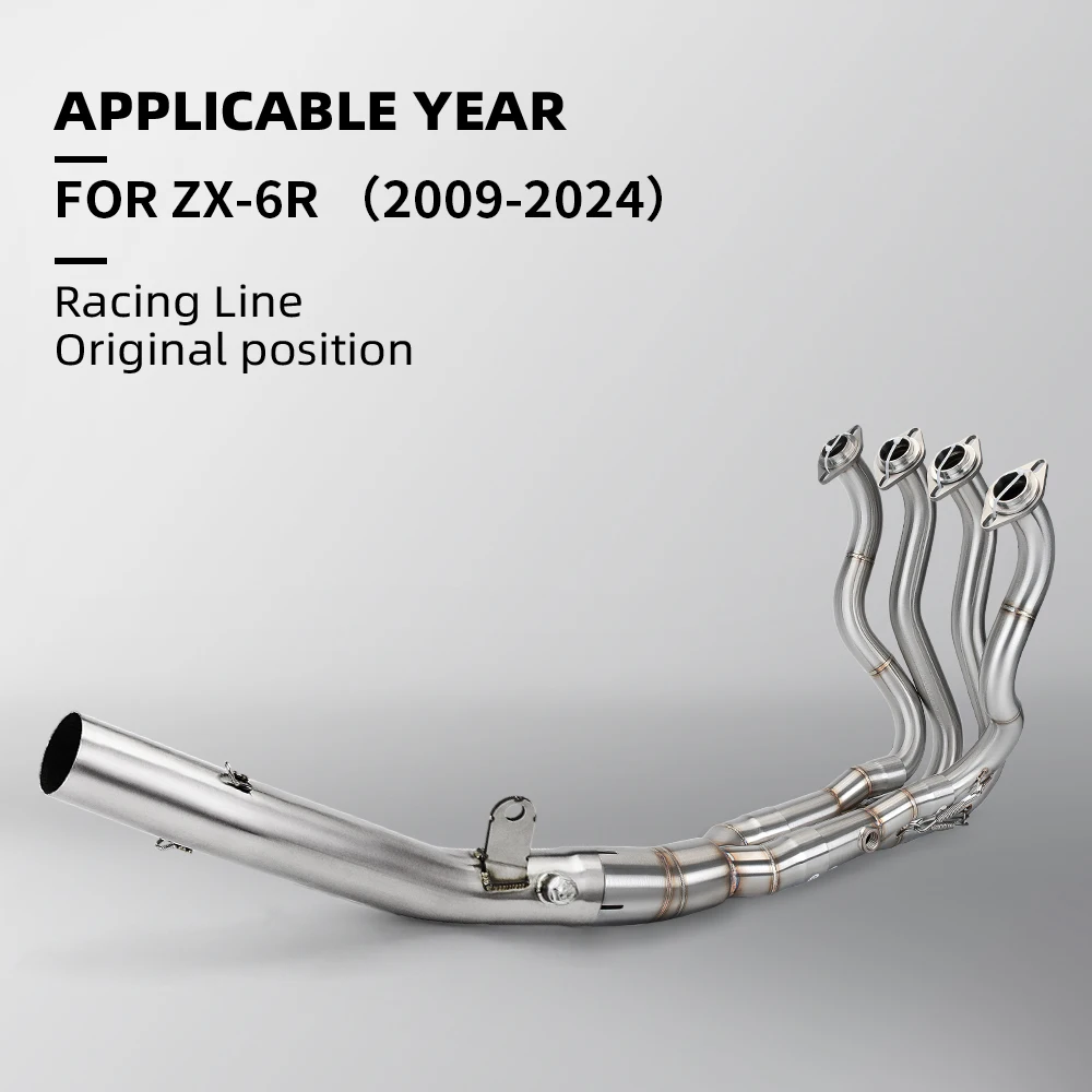 

Для Ninja ZX6R 636 2009-2022 Полная выхлопная система подключена к оригинальной автомобильной прямой выхлопной трубе 51 мм.