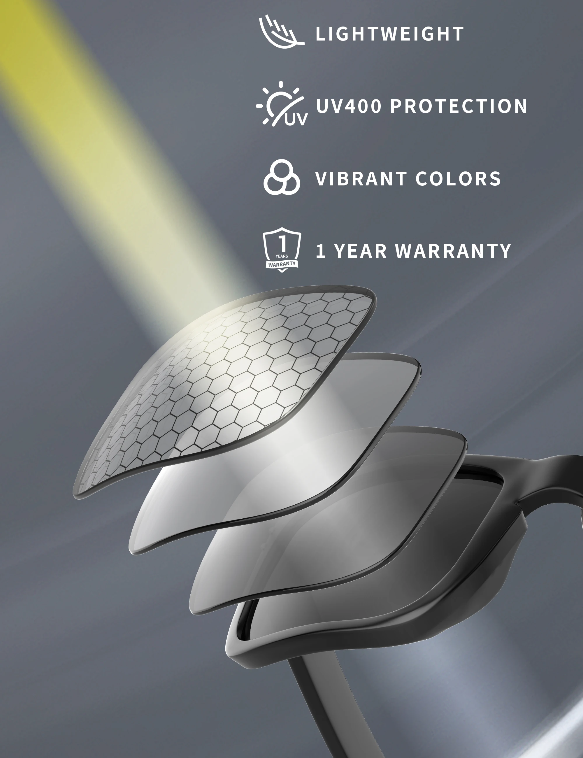 Combine8 Polarized Replacement Lenses UV400 Protection Compatible with RayBan Meta Wayfarer RW4008 53mm Sunglasses