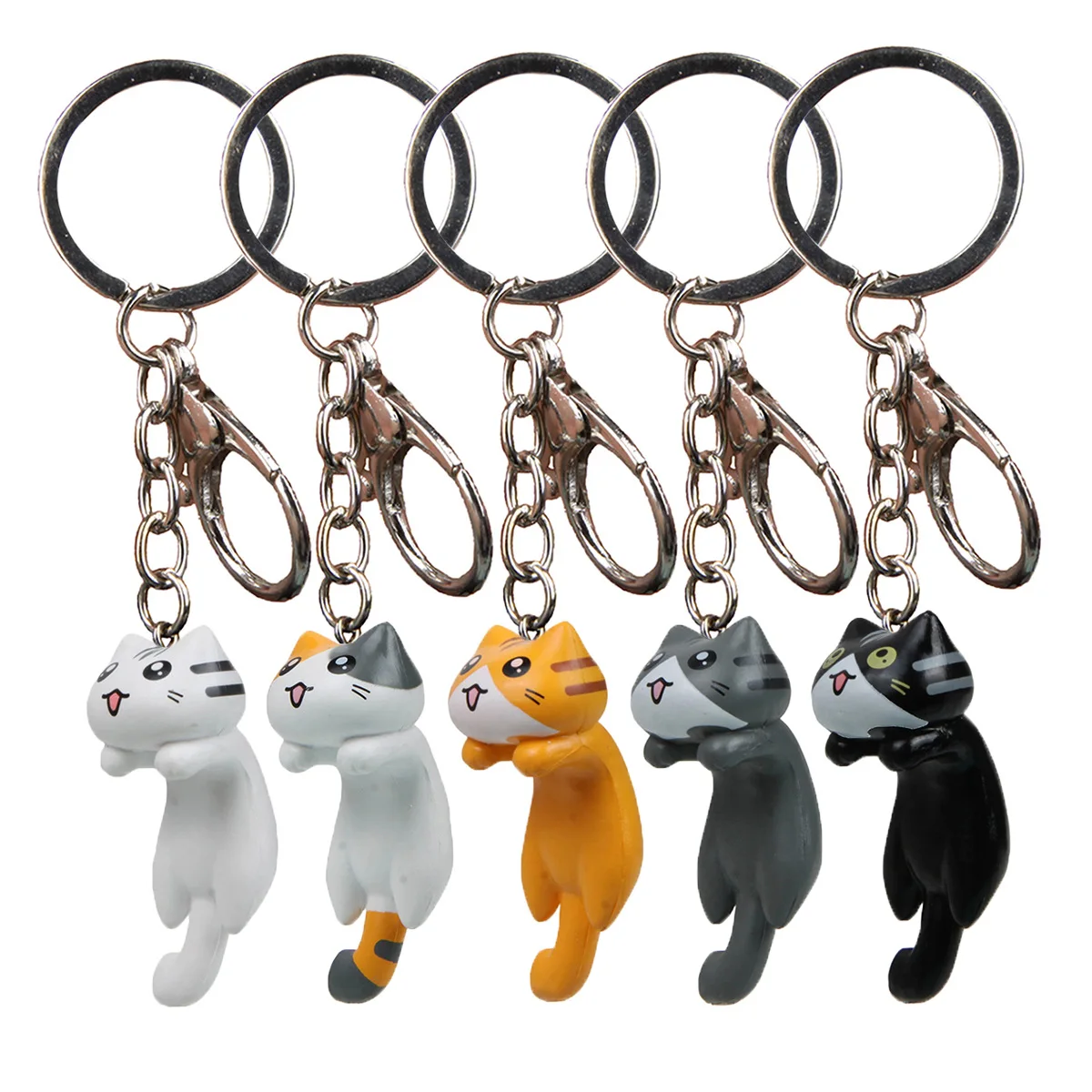

2025 Creative Ppa Cat Car Key Chain Cute Cartoon Cat Key Chain, Male Animal Car Key Stand Handbag Accessories Fun Gift