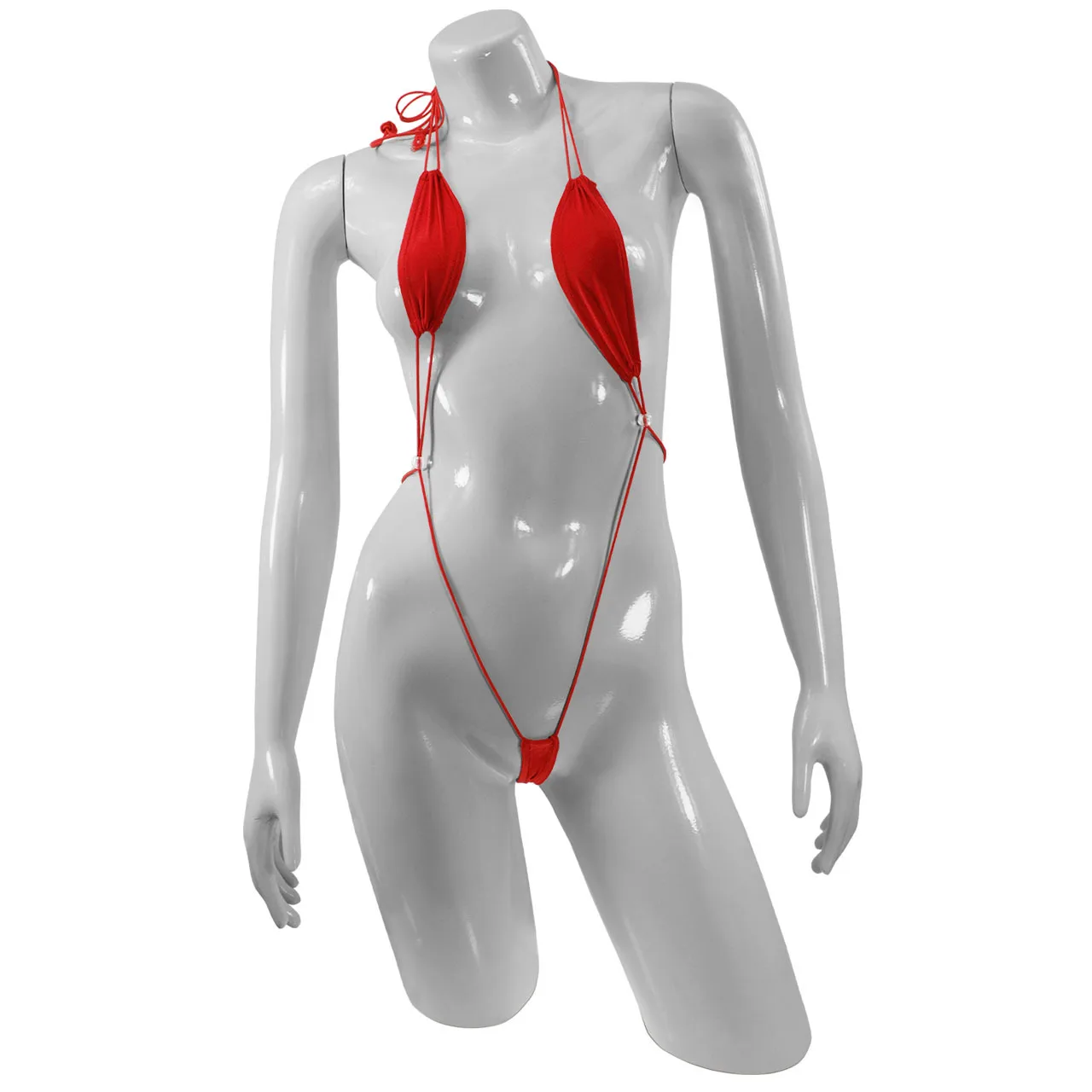 Sexy Ladies' Bikini Underwear One-Piece bodysuit with Beads Erotic Lingerie Three-Point Design