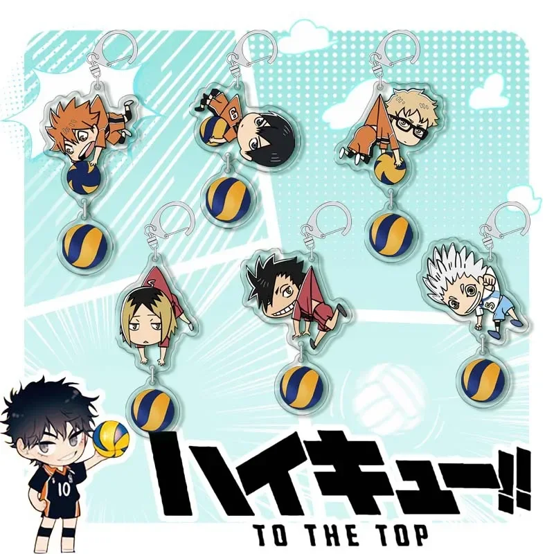 Acrylic Key Chains Anime Peripherals Shoyo Tobio Kageyama Kei Tsukishima Kotaro Bokuto Fashion Jewelry Pendant Cosplay DIY Prop