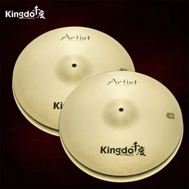 2025 Kingdo Wholesale New Design Handmade B20 14'' Classic Hihat Cymbals Drum Set Cymbals Set Instruments Musical