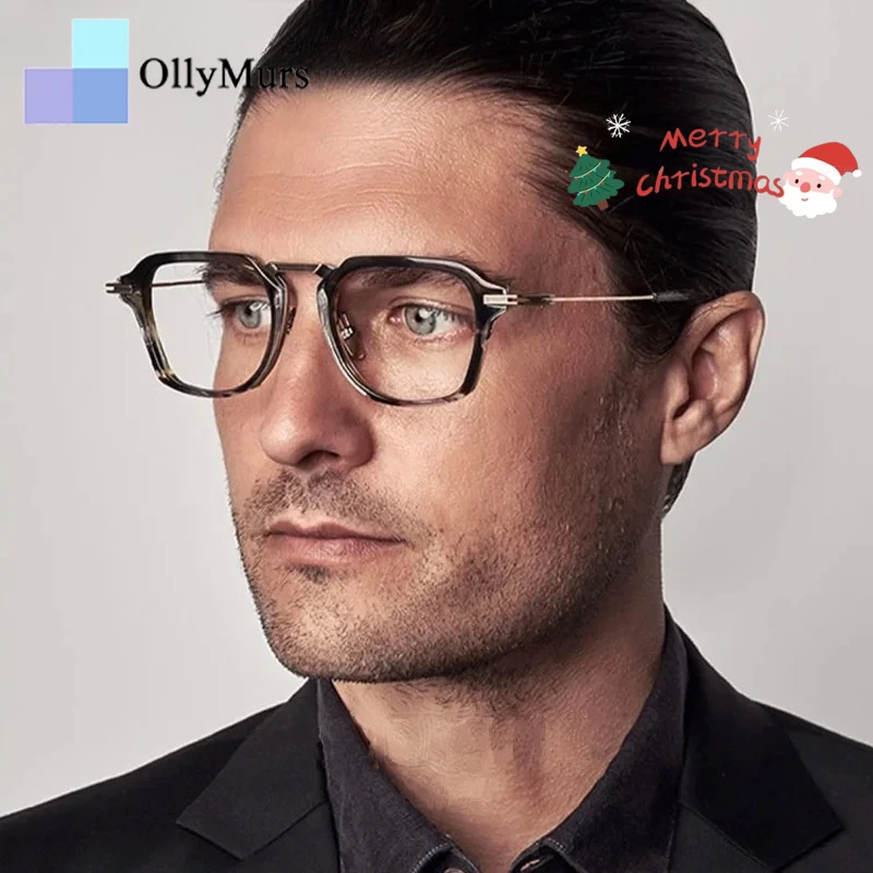 

KIZN Quality Retro Style Glasses Frame Big Faces Pure Titanium Retro Glasses Frame Fashion Frame Prescription Glasses Men