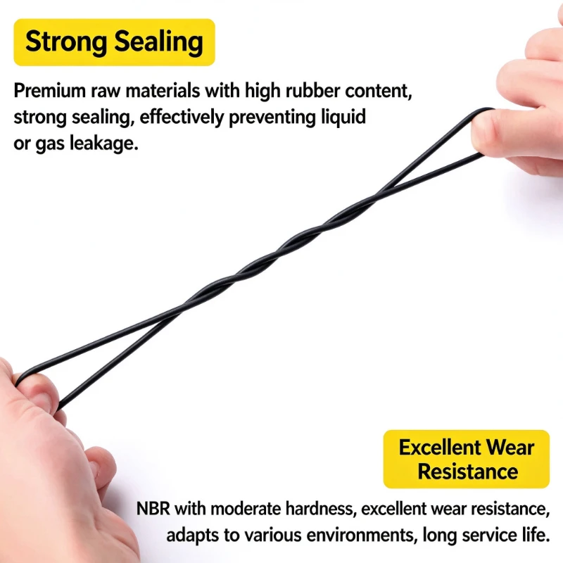 CS 4/5mm NBR O Ring Nitrile Rubber O-Ring Oil Resistant Sealing Gasket Black Washer for Automotive Plumbing Hydraulic Seal