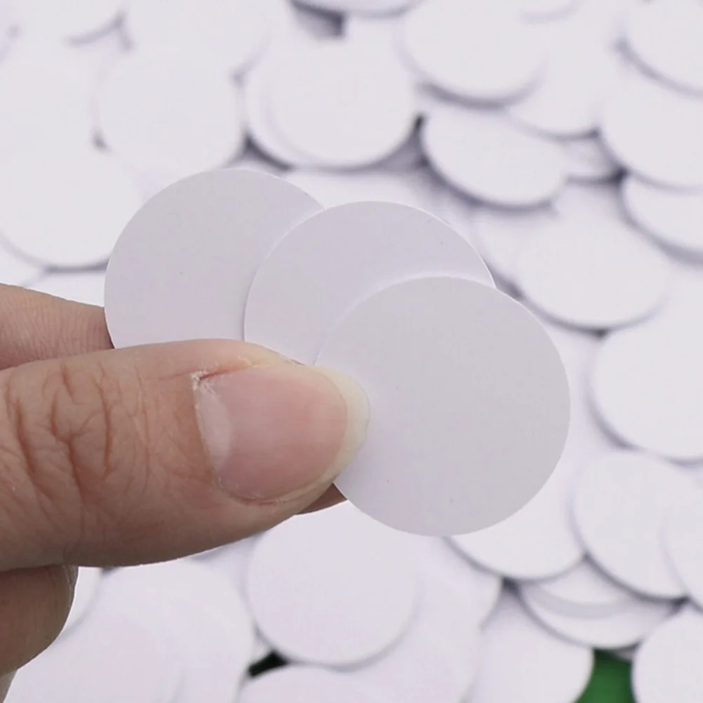 20 шт. NFC-тег Ntag215, пустая белая круглая бесконтактная наклейка 25 мм для записи конференций, электронная бирка для супермаркета