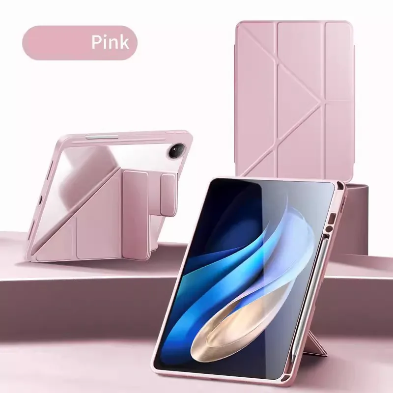 

Acrylic Case For VIVO Pad5e Pad 5e 12.1 inch 2025 Pad5 Pro 13 SE 12.3 Pad3 Pro 13inch Multi Y-fold Smart Stand Protection Cover