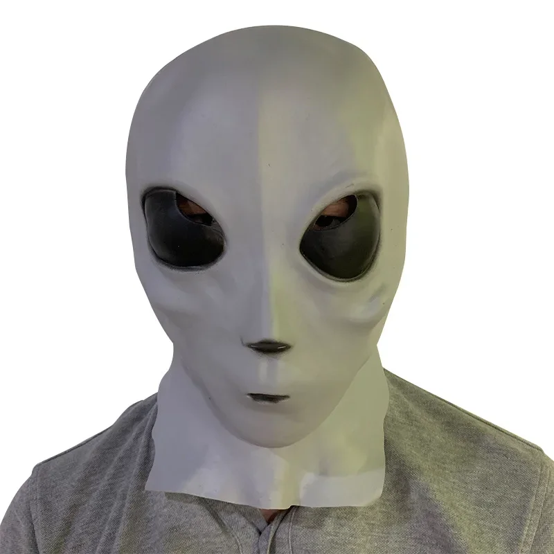 Eraspooky Scary Realistic Alien Costume Mask Halloween Costume For Adult Men Full Face Latex Masks Carnival Party Props JS989