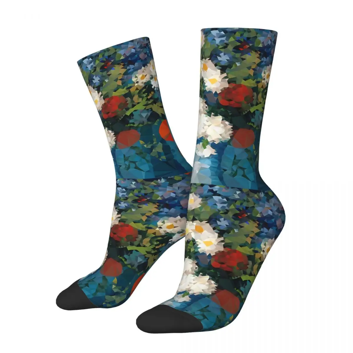 Van Gogh Starry Night Rose Sunflower Sock Printed Man Polyester