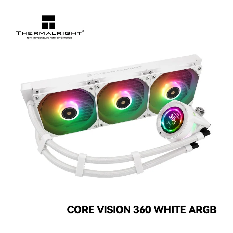 

Thermalright CORE VISION 360 WHITE ARGB 2.1 -inch LCD display screen All -in -one water cold radiator Support LGA1700/115X/AM5