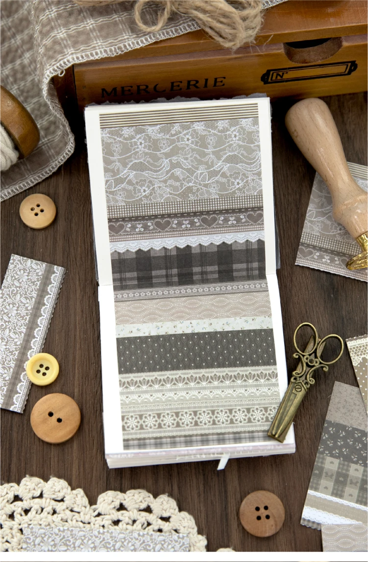 Journal GO 20 Stück Süße Spitzen-Traum-Notizblöcke Scrapbooking Journaling Basis Collage-Materialien Schul- und Bürobedarf Notizblock – Detail 15