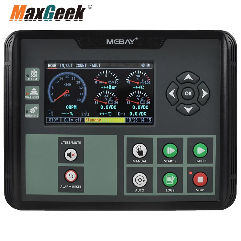 Контроллер пожарного насоса Maxgeek MEBAY FC70DR, контроллер Genset, используемый для блоков пожарного насоса, управляемых дизельными двигателями