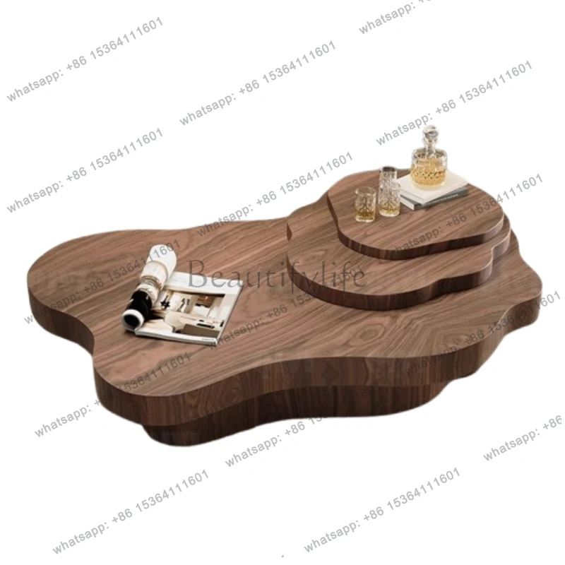 

Designer Standing Coffee Table Wood Waterpoor Quality Center Coffee Table High End Organizer Couchtisch Postmodern Furniture