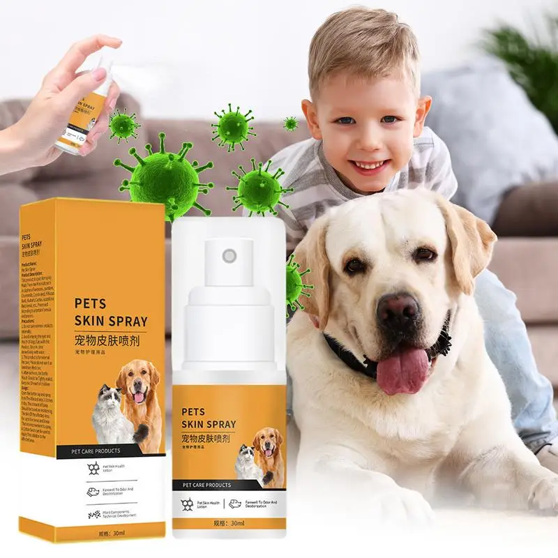 Pet Skin Care Spray Flea Lice Insect Killer Spray For Dog Cat Puppy Kitten TreatmentSoothe Itching Remove Mites Eliminator 30ml