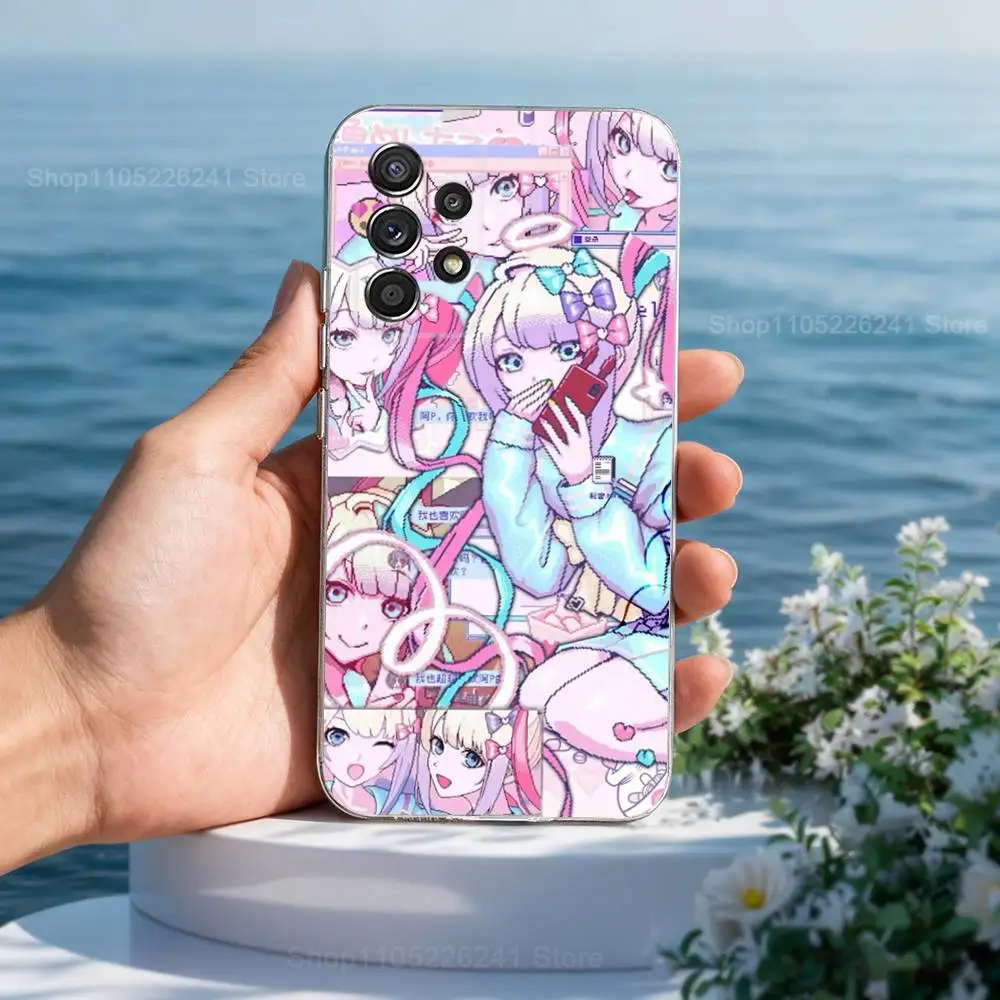 Omg K-Kawaii A-Angel-C-Chan Etui na telefon Samsung A30,71,51,S9,10,20,Ultra,FE,Lite, S22,23,21,PIus, przezroczyste, silikonowe etui